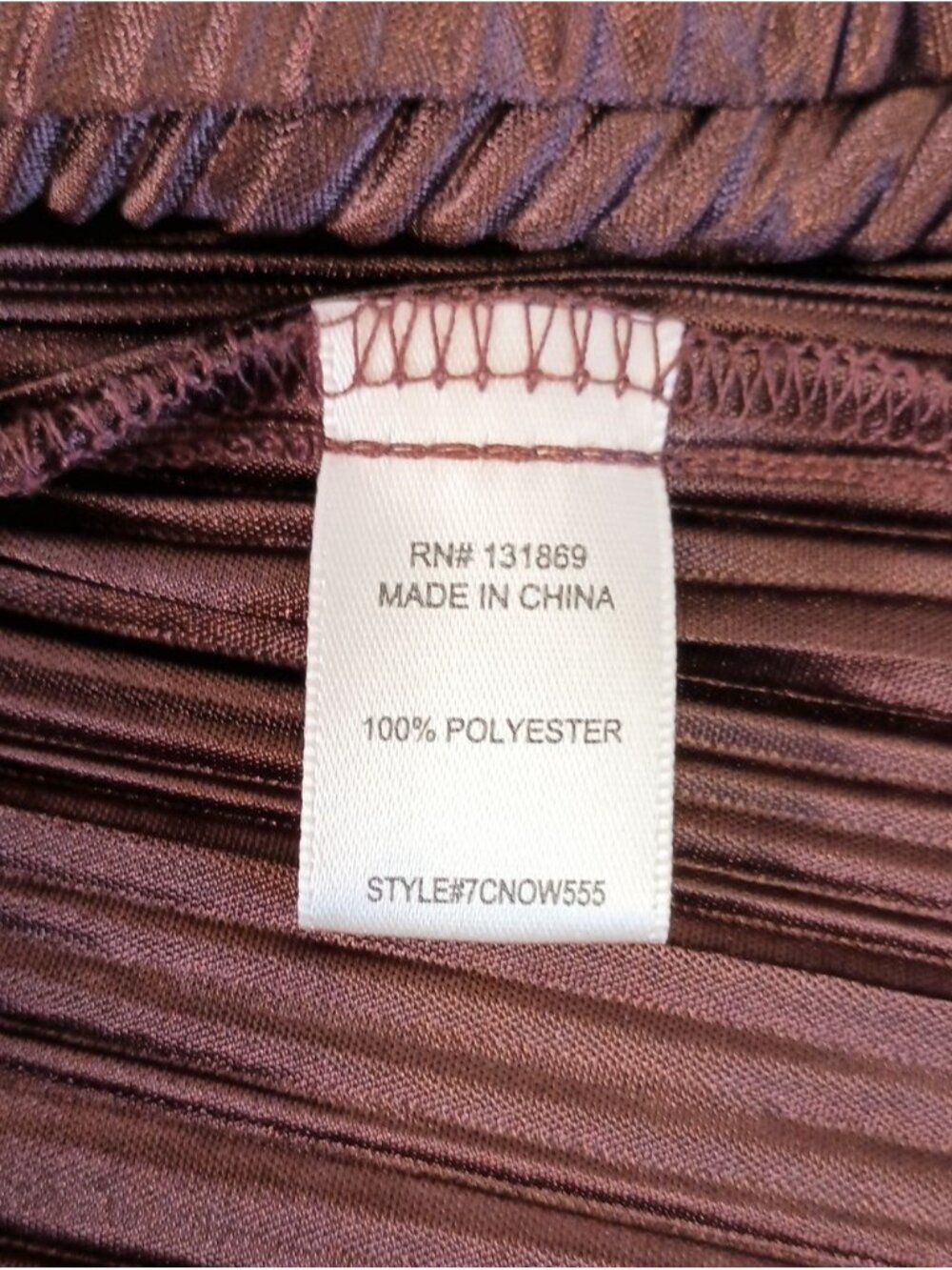 Women's Size M Satin Pleated Shirt Dress Chocolate Brown Old Money - Picture 7 of 10